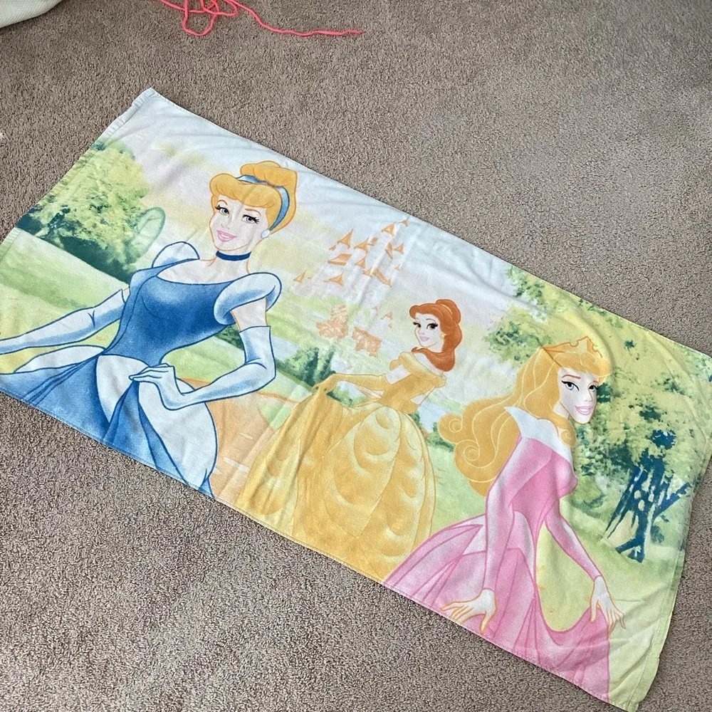 Disney Princess beach towel bundle | Elsa Anna Sofia Aurora Cinderella belle